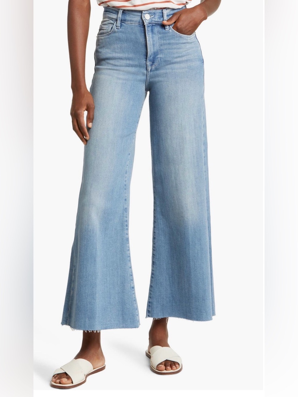 Frame Denim Le Palazzo Crop Wide-Leg Jeans